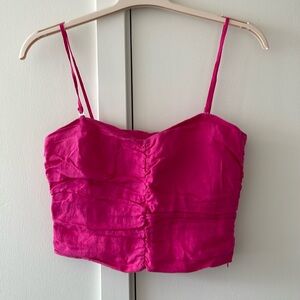 Wilfred cropped tube top with removable straps